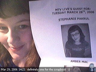 On an MTV Live segment in Toronto for "geek chic"