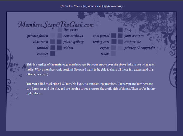 Minimalist DIY paysite ~ 2005